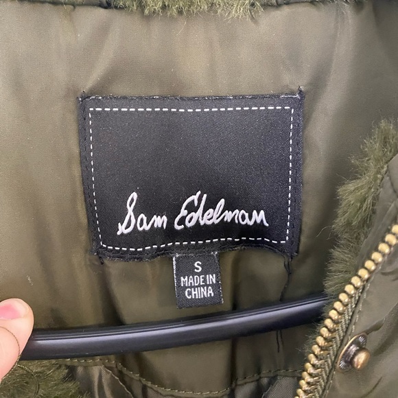 Sam Edelman Faux Fur Lined Water Repellent Hooded Raincoat - Picture 4 of 10